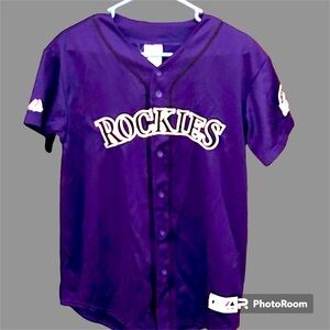 Colorado Rockies Majestic Youth XL Baseball Jersey #35 Burnitz Great Condition